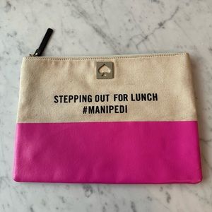 Kate Spade zip pouch - Stepping Out for Lunch #manipedi